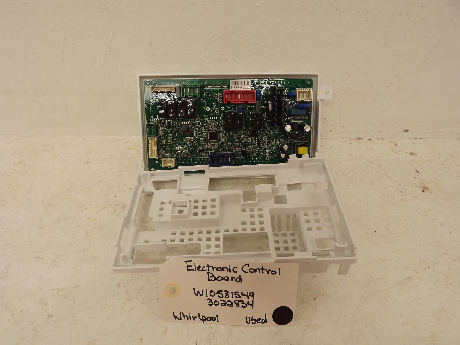 Whirlpool Washer W10581549 3022834 Electronic Control Board Used Whirlpool Washer W10581549 3022834 Electronic Control Board Used
